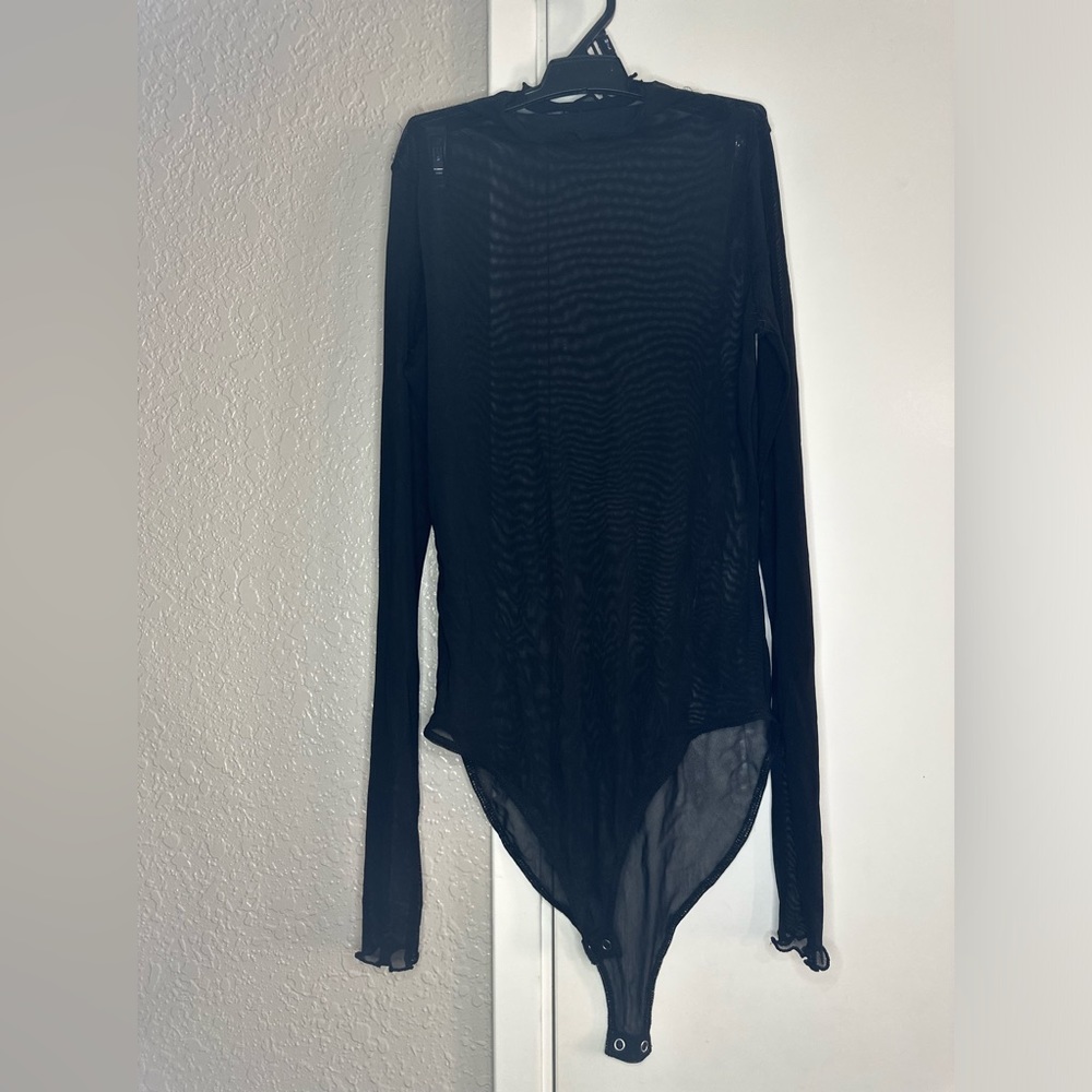 Black sheer bodysuit size Large.